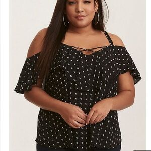 Torrid Cold Shoulder Blouse